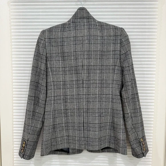 J Crew Regent Blazer Glen Plaid Wool Size 2